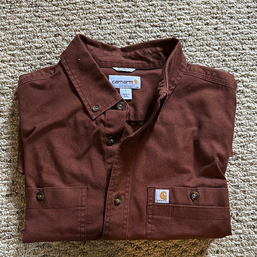 Carhartt Rugged Flex Relaxed Fit Midweight Canvas Long-Sleeve Shirt
